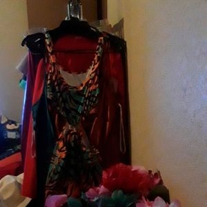 Shein Tiger Print cutout sides